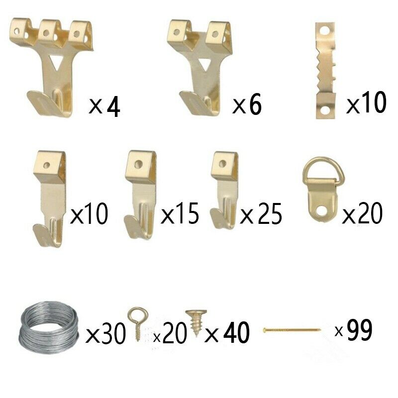 Picture Hanging Kit, 250Pc, Picture Hangers, Nails for Hanging Pictures, WalP5P3