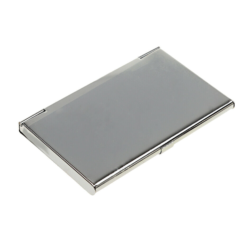 Stainless Steel Metal Wallet Business ID Credit Card Holder Clip Case Box