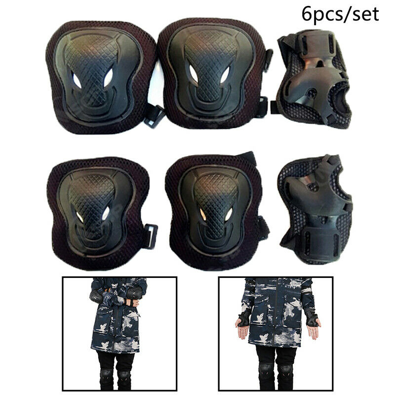 6Pcs Kneepad Motorcycle Bicycle Knee Protector Ski Skateboard Knee Pads Gu.DD