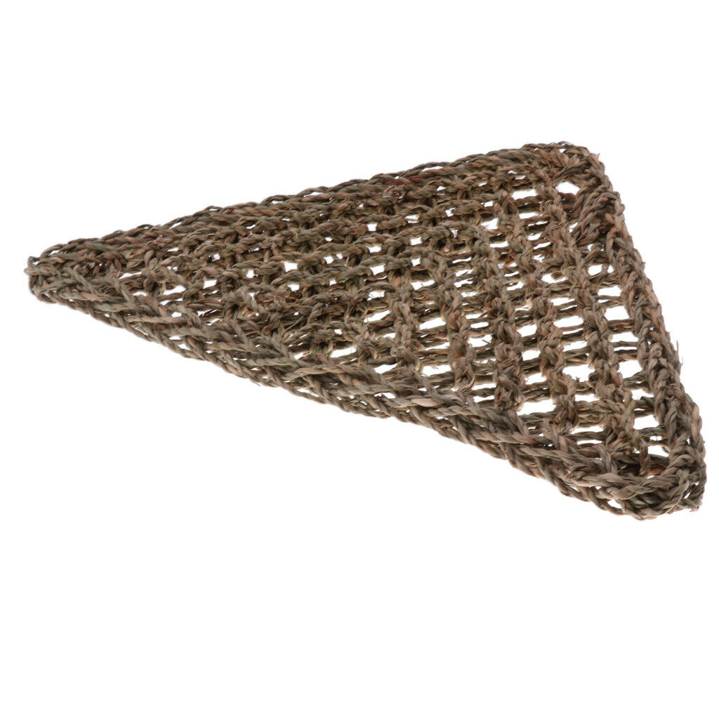 2Pcs Reptile Pet Hammock Lizard Lounger Natural Seagrass Corner Hammock
