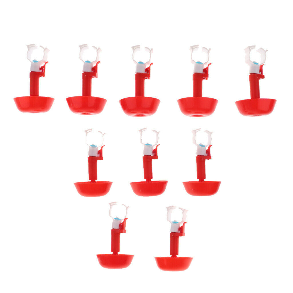 10 Pcs Poultry Fowl Waterer Fittings Automatic Water Durable Drinking Cups