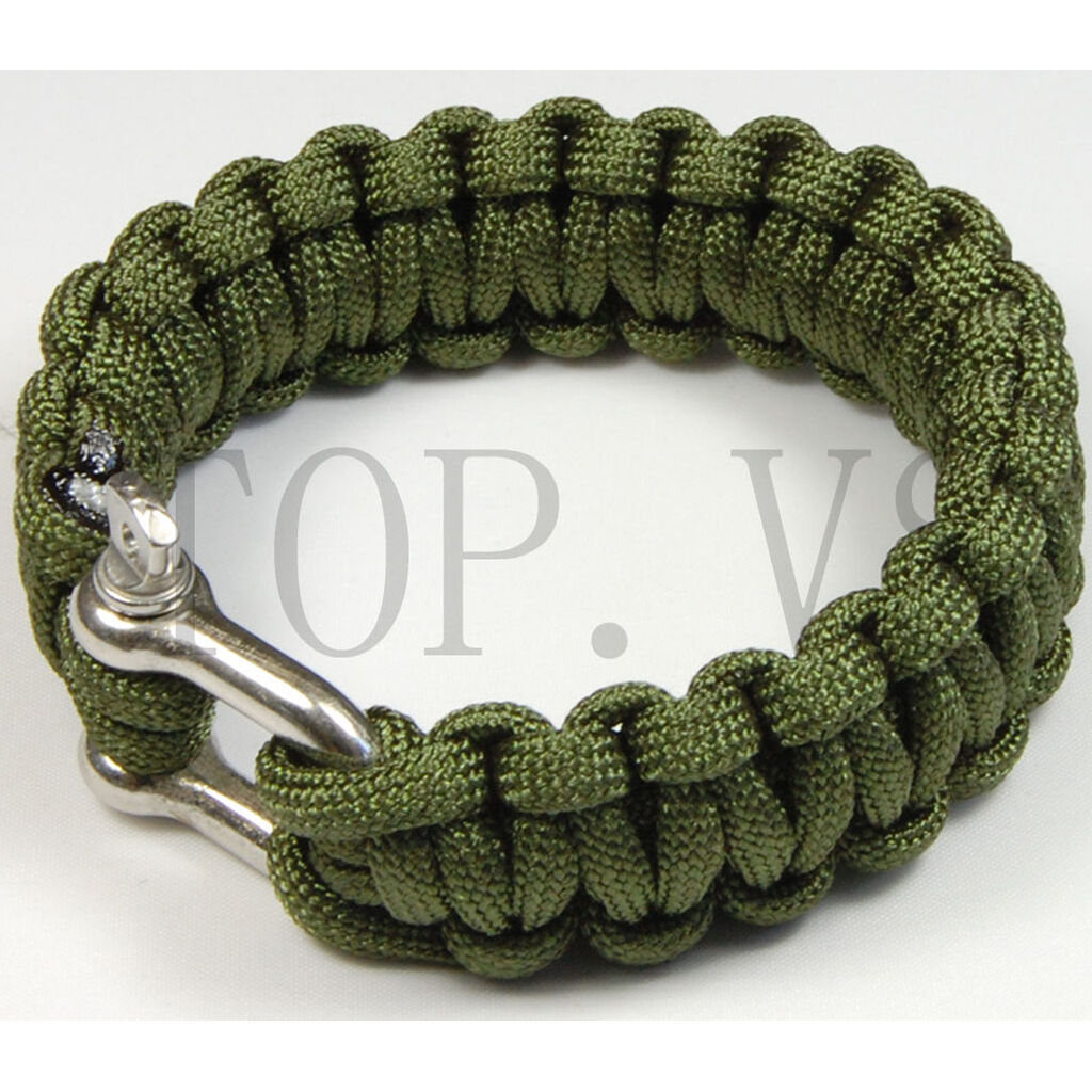 Paracord 550 Camping Para Bracelets Buckle Survival Hunting Metal shackle #2