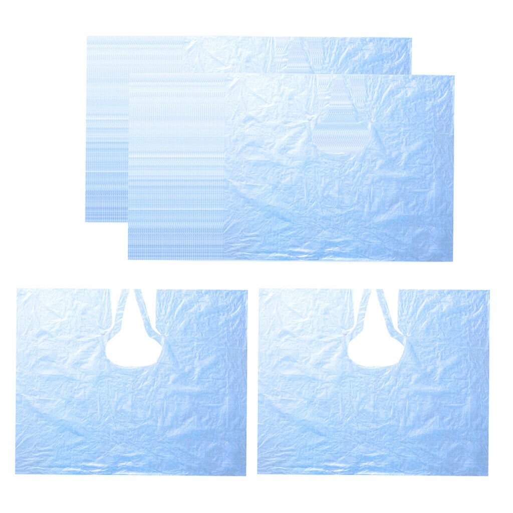 200-pack Waterproof Clear Disposable Hair Cutting Capes Salon Gown Bibs