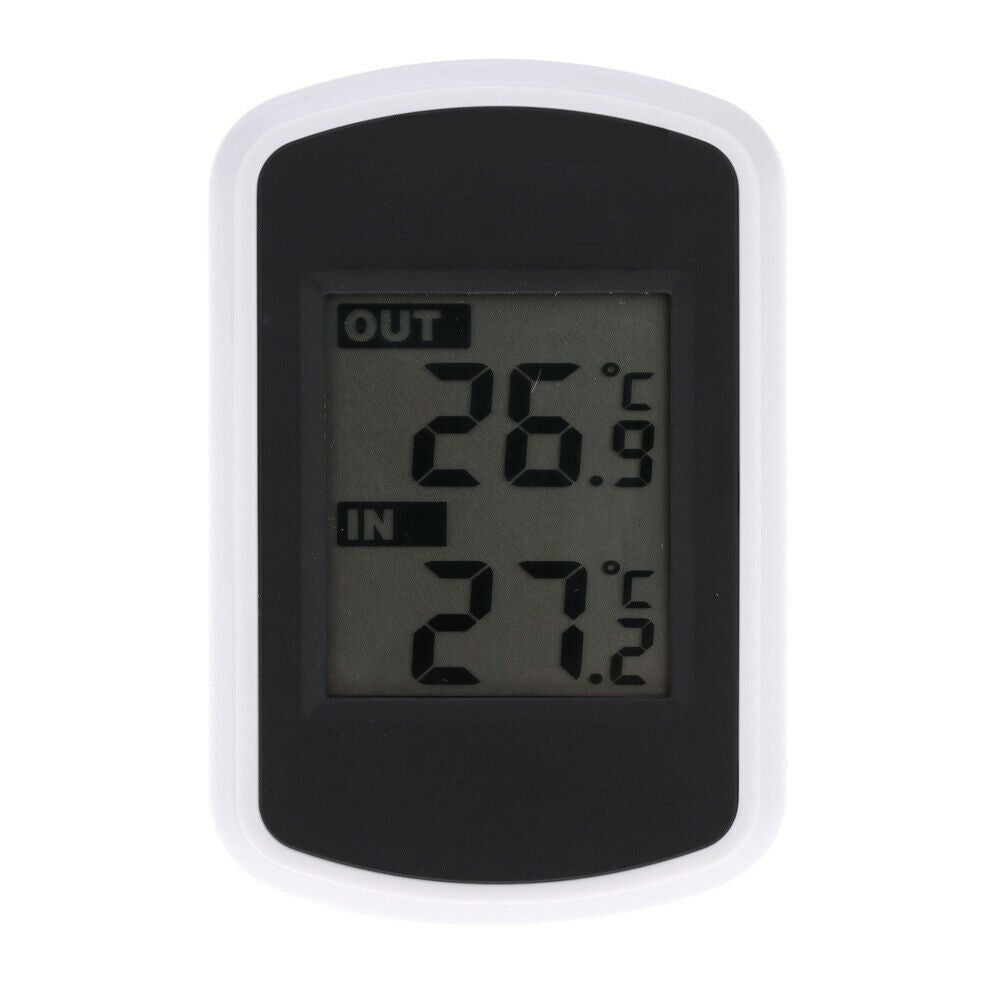 Digital Wireless Electronic Thermometer for Indoor Outdoor Universal Black