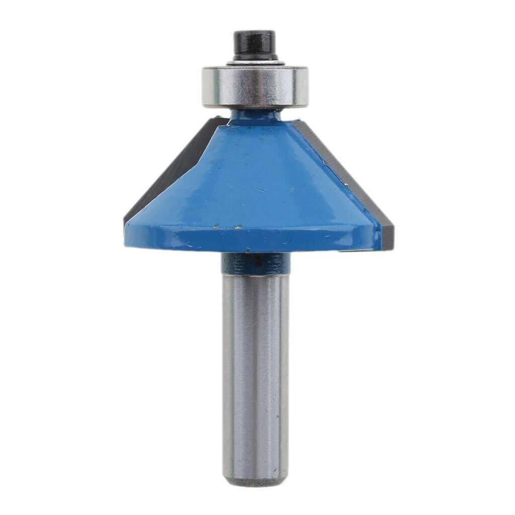 8mm Shank 45 Degree Chamfer Bevel Edging Router Bit Woodworking Cutter #20