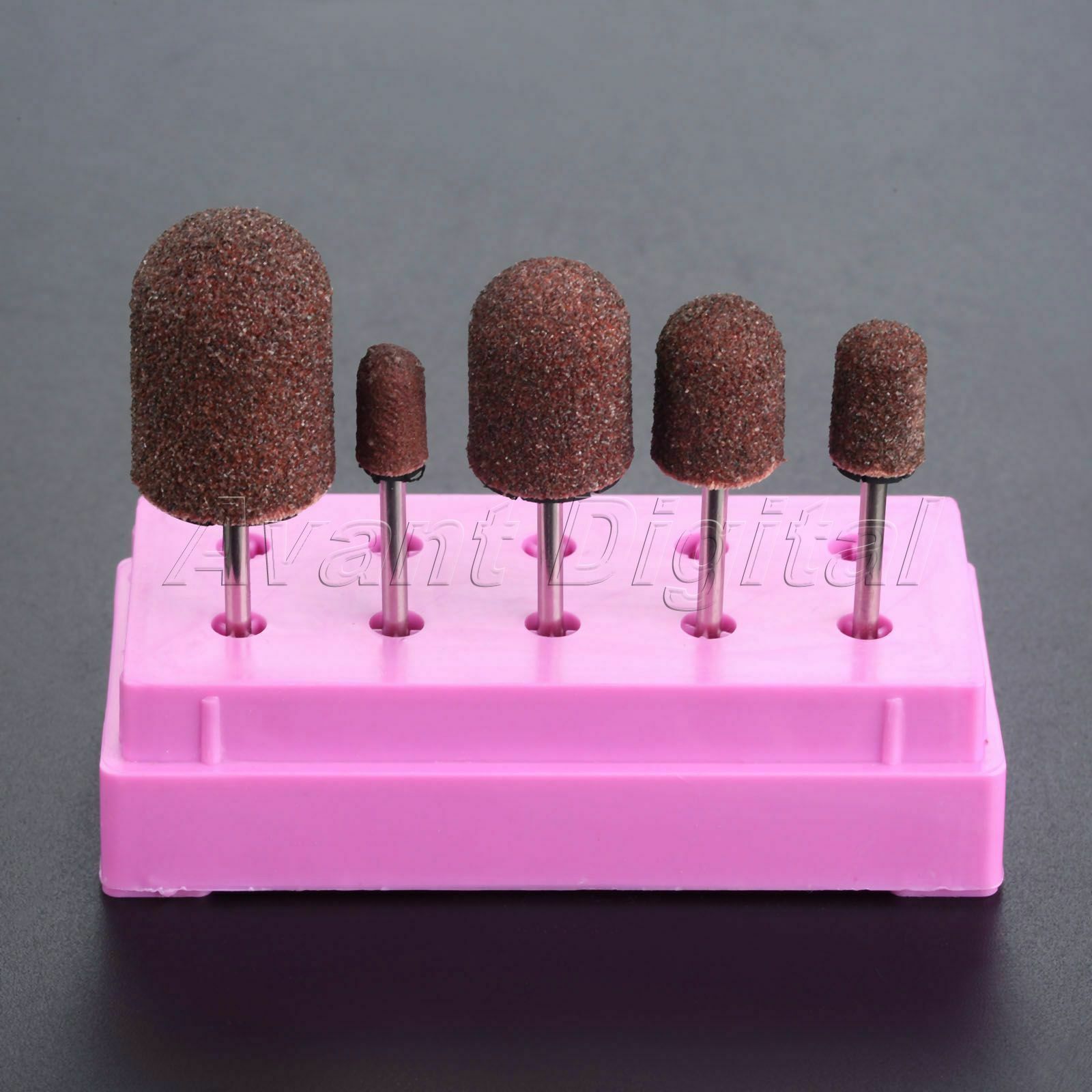 5 Sizes Sanding Bands Bits Mandrel Grinding Nail Tool Machine Replacement Bits