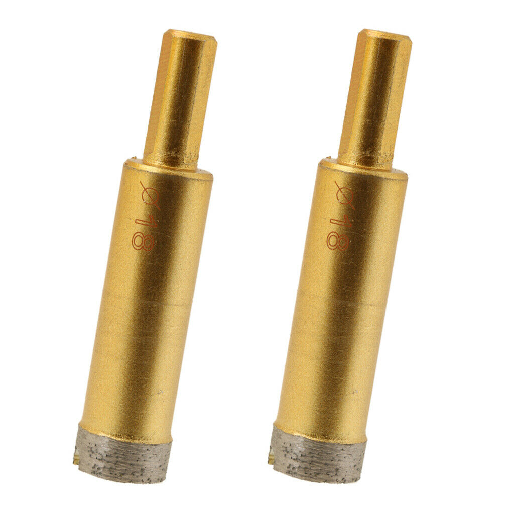2 X 18mmDIAMOND HOLESAW Ceramic Porcelain Slate Marble Glass Drill Bit Tool