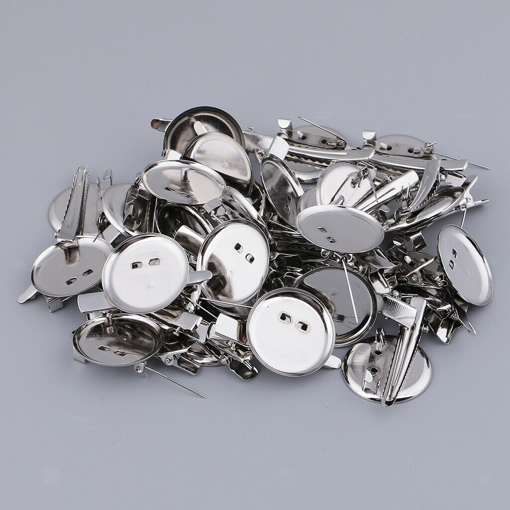 30 Cabochon Base Tray Blank Setting Hair Clip DIY Jewelry Findings 30mm Dia