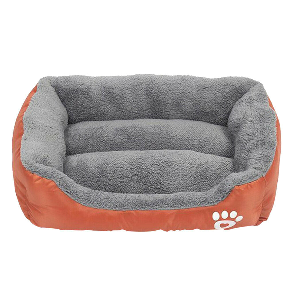 Warm Pet Dog Cat Bed Soft Plush Sleeping Bag for Small Meidum Dogs Orange_M