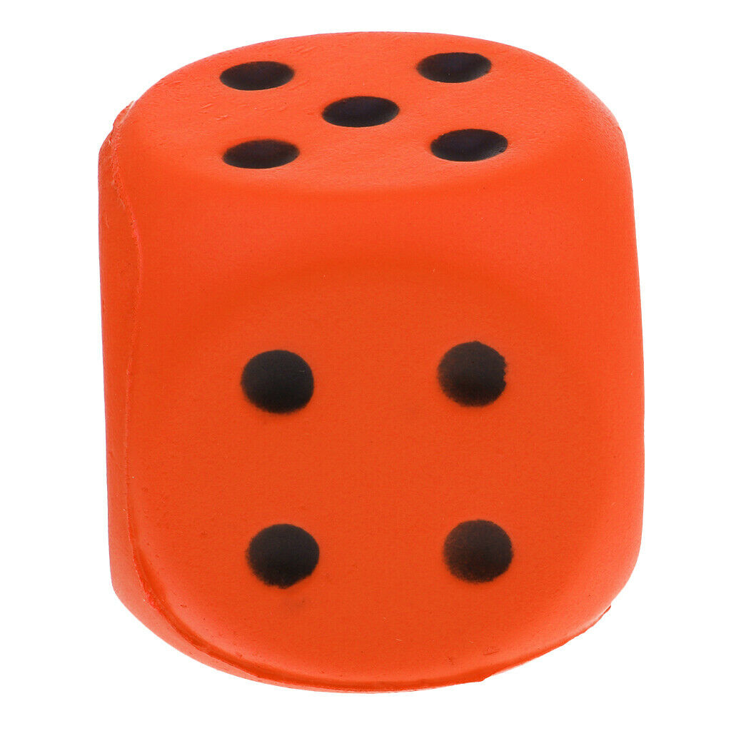 Sponge Dice Foam Dot Dice Children Playing Dice for Math Teaching Orange for