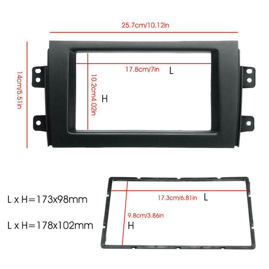 Car Stereo Radio 2 Din Dash Plate Frame Panel Trim Kit For Suzuki SX4 2007-2013