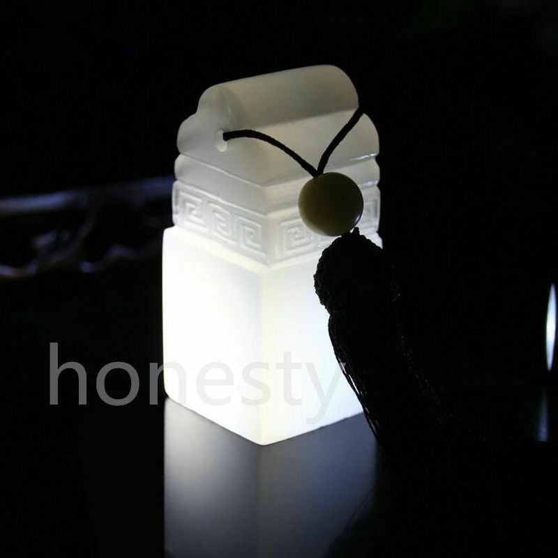 Chinese Traditional Carving Seal Sculpture Stone White Jade DIY Seal Art Craft