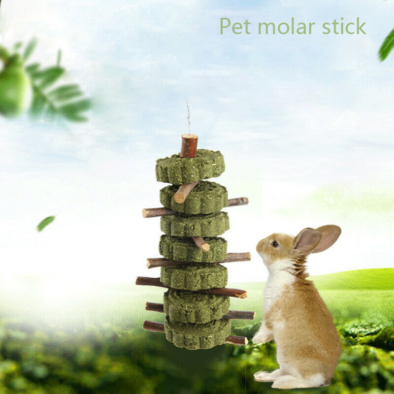 Hamster Teeth Grinding Toys Rabbit Tree Branch Grass Ball Hanging Cage To.l8