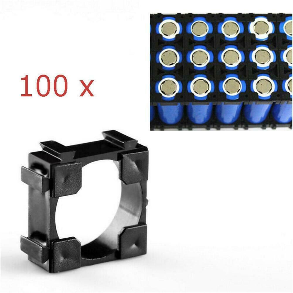 100x 18650 Battery Cell Holder Safety Spacer Radiating Shell Storage Bracket BK