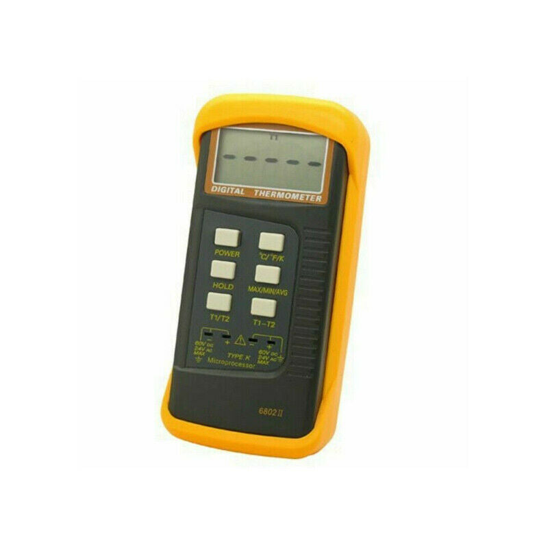 6802 Ii Digital Dual-Channel K-Sensor Thermocouple Thermometer Probe Tool