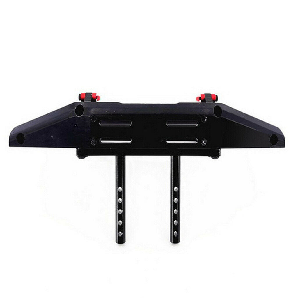 Metal Front Bumper w/ Tow Hook & Light for 1:10 SCX10 TRX4 RC Car Parts