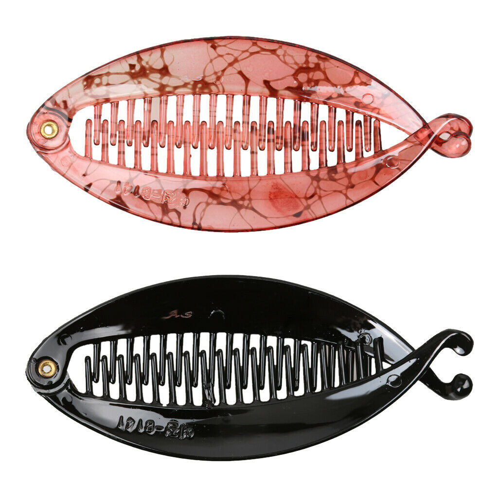 2Pcs   Banana   Hair   Clips   Comb   Headdress       Shape   Grip   Clamp