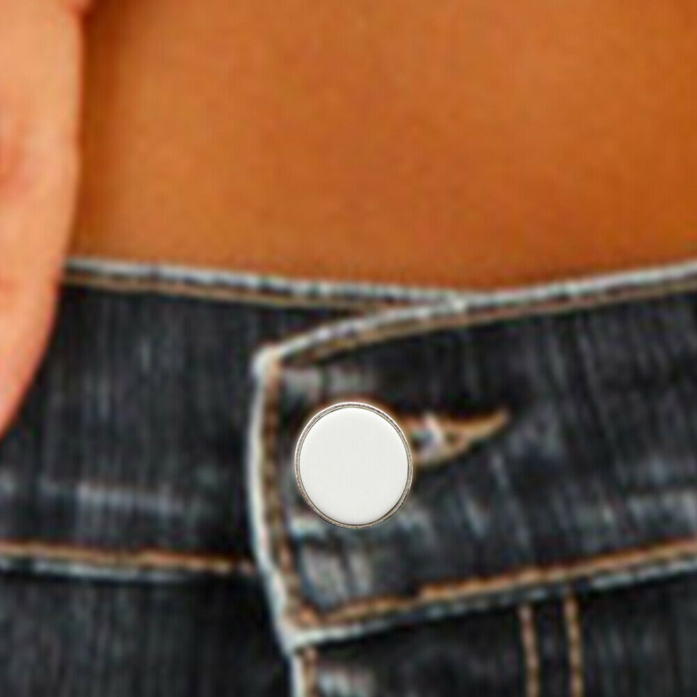 12pcs Button for Jeans,Metal Steel 17mm No-Sew Jean Buttons Replacement Kit @