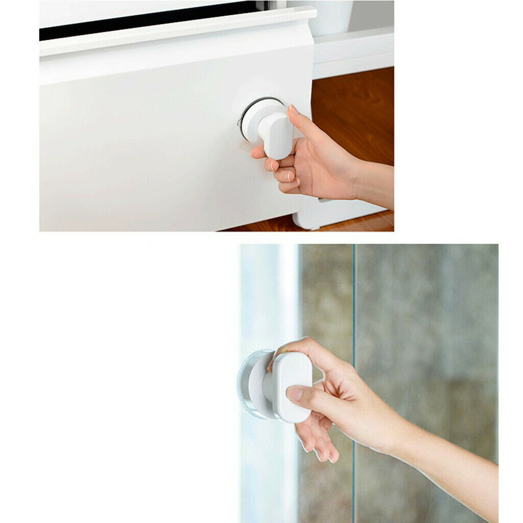 4x Strong Suction Cup Glass Mirror Handles WC Bathroom Door