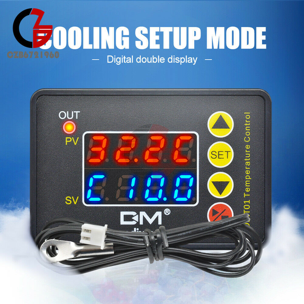 DC24V 480W Red Blue Digital Microcomputer Temperature Control Thermostat Sensor