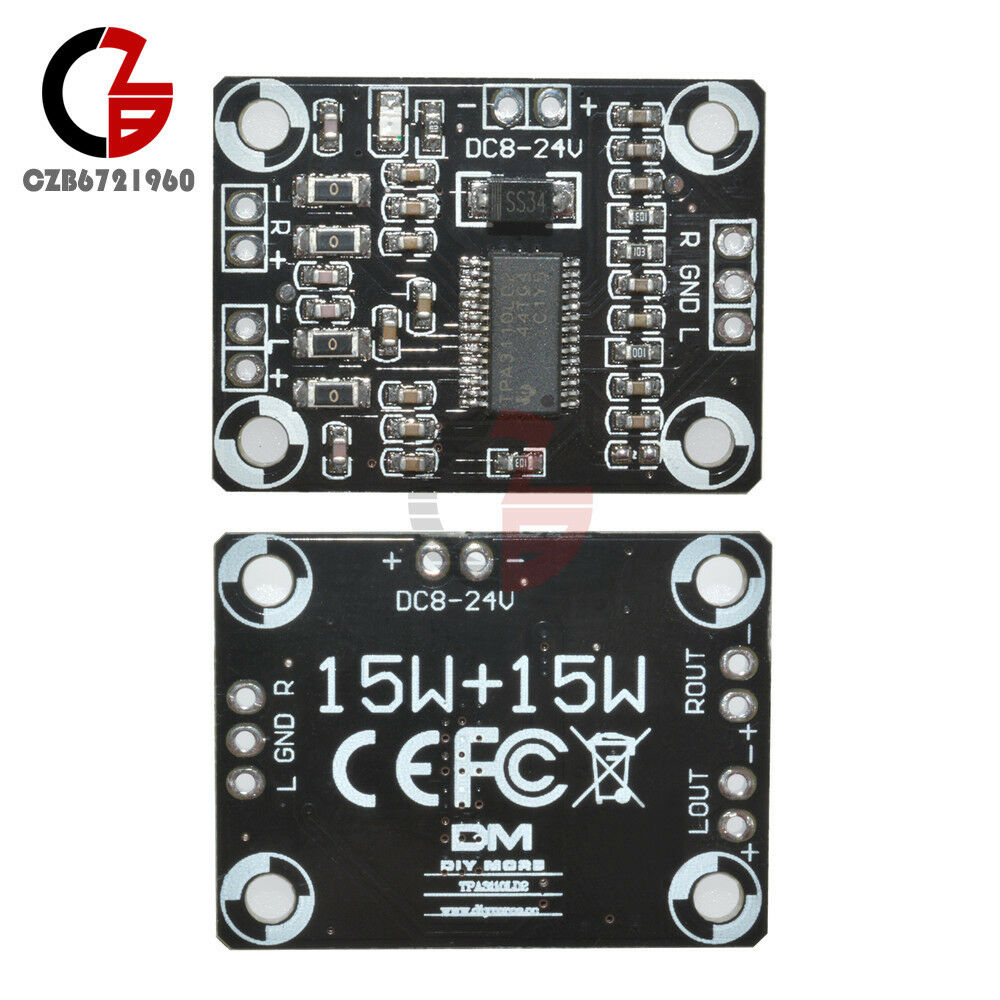 TPA3110 2×15W Digital Audio Stereo Amplifier Module Board Mini Binaural 15W+15W
