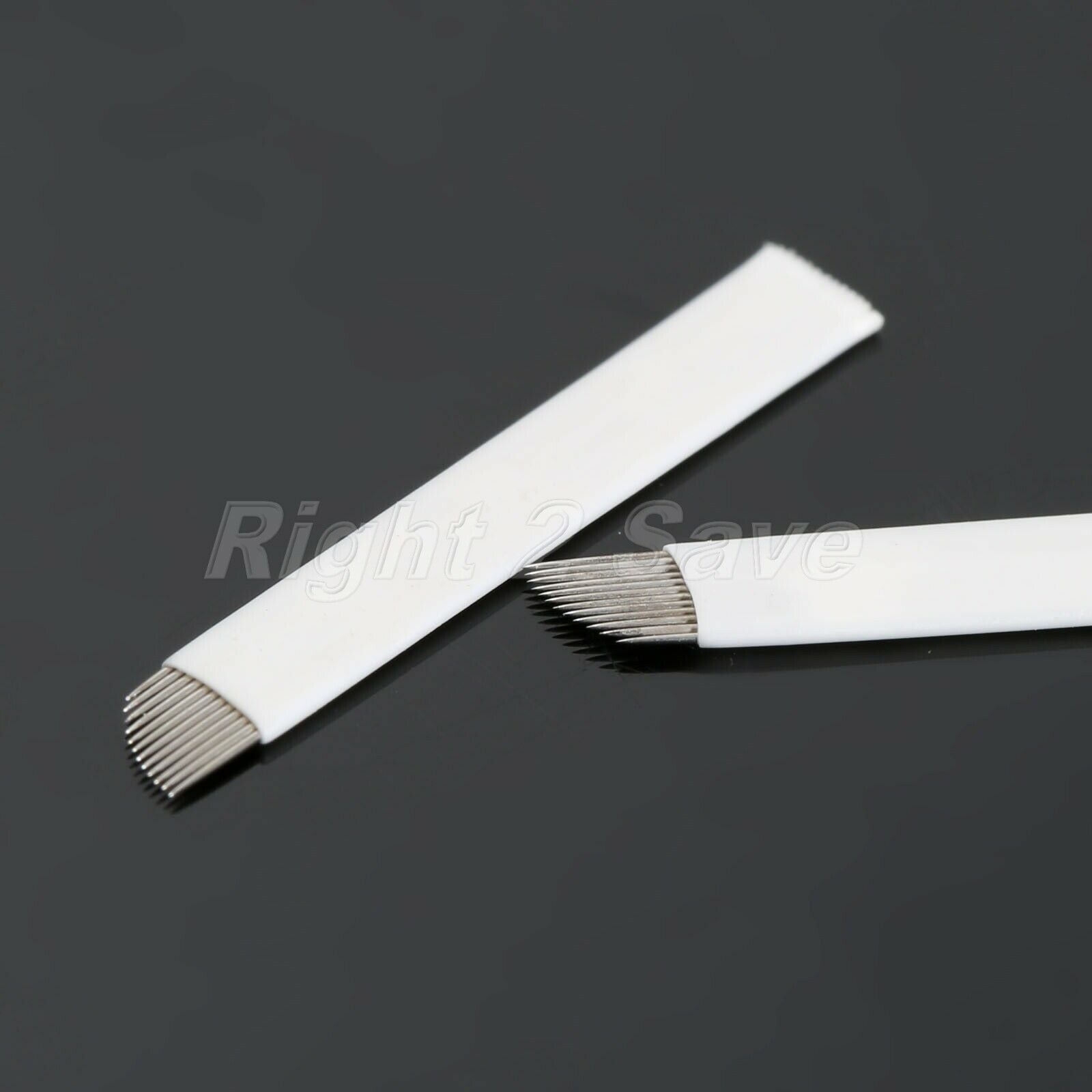 10Pcs 12 Pin Permanent Makeup Bevel Blade Manual Eyebrow Tattoo Needles