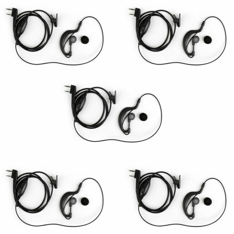 5Pc 2 Pin G-Shape Headset P For Kenwood TK-378 TK-378G TK-3107 TH-D7 TH-D7A  UA