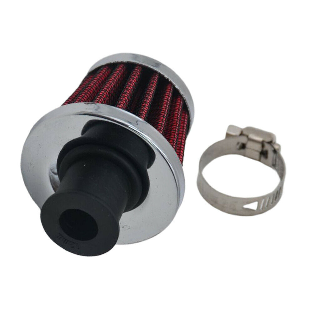 2pcs Oil 12mm Air Intake Filter Kit Crank Case Vent Cover Breather Durable