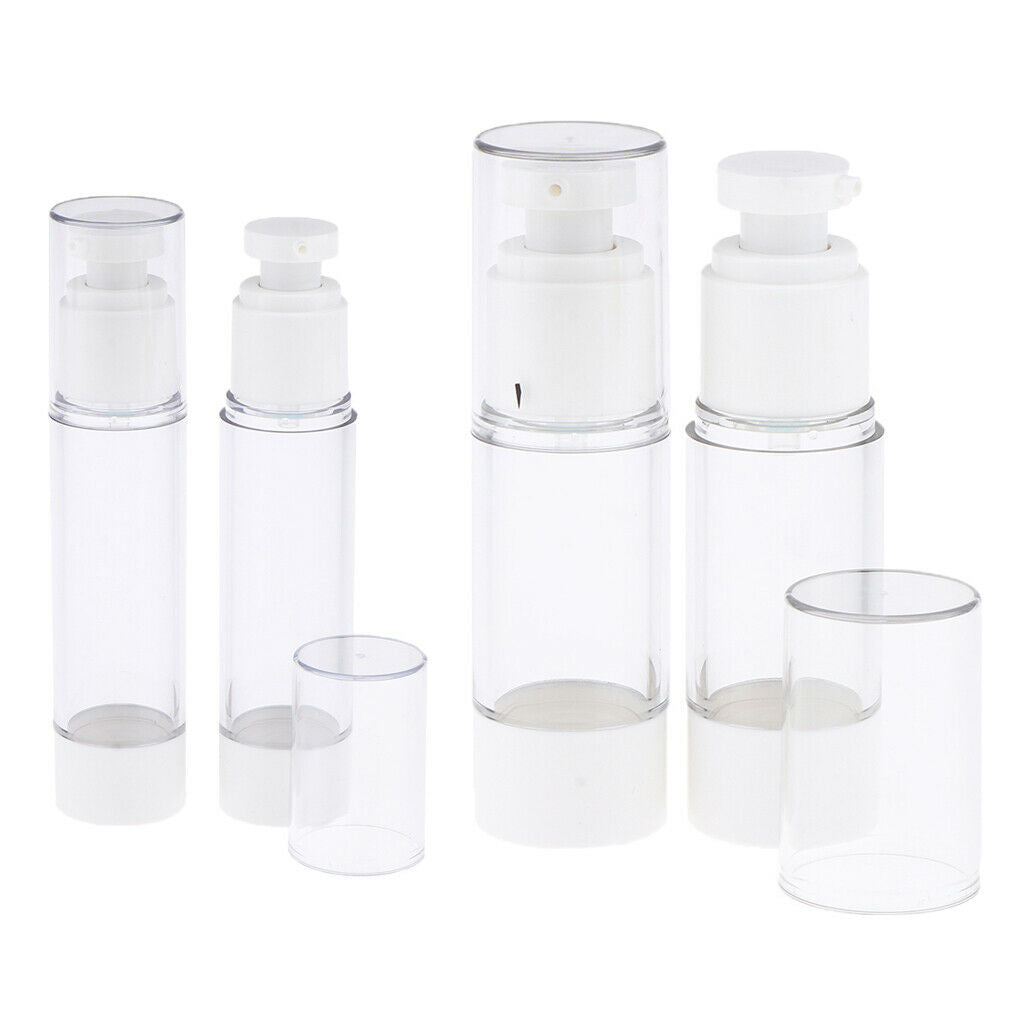 4X Empty Refillable Essence Vacuum Bottles Cosmetic Sample Container 30/50ml
