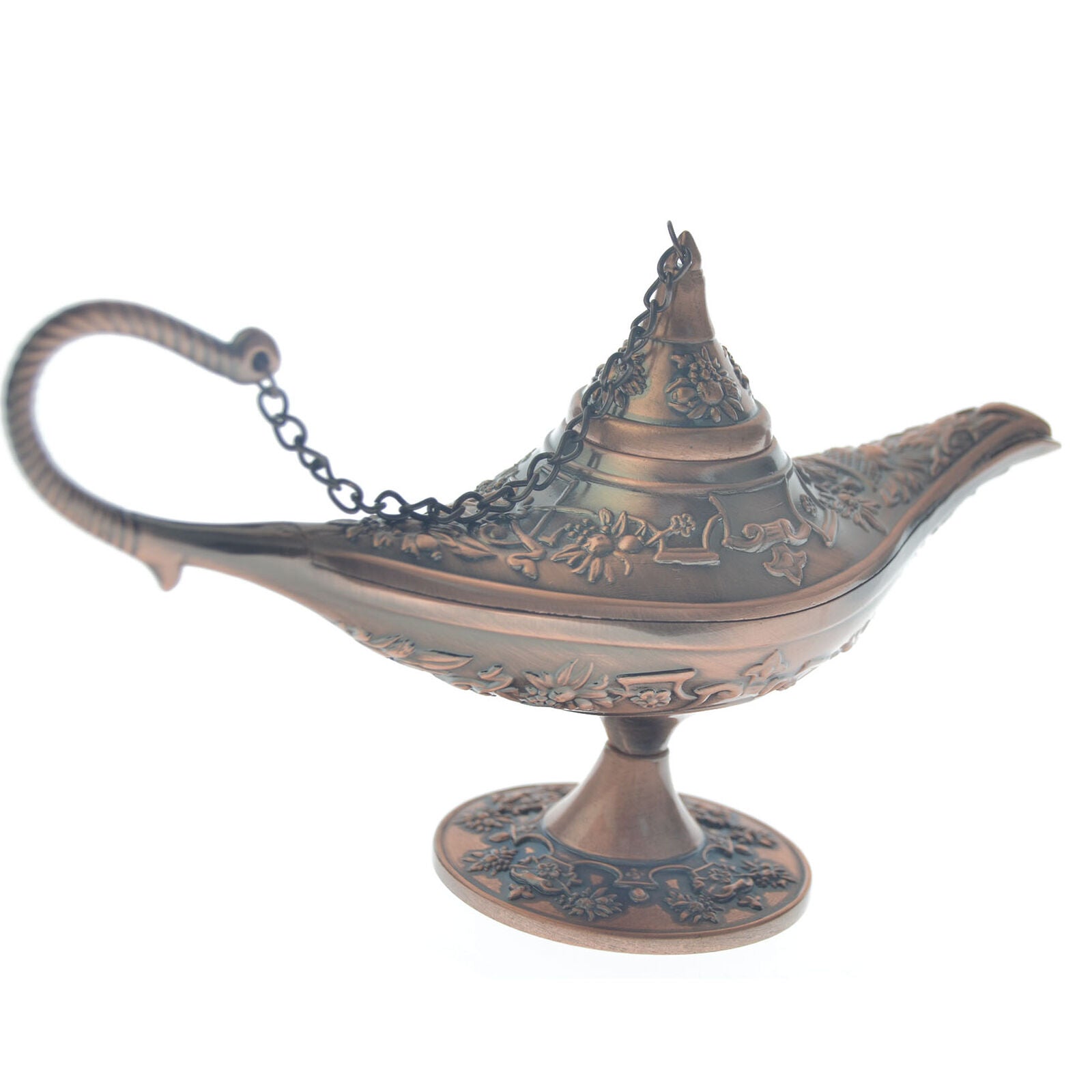 Mini Legend Aladdin Magic Genie Light Wishing Oil Collectable Light Lamp Bronze