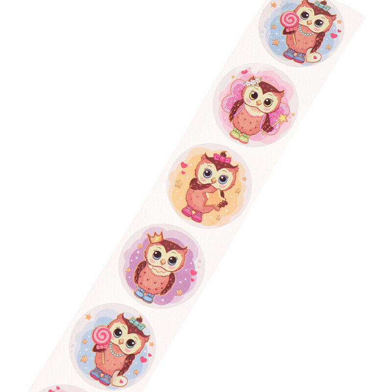500pcs/roll Cartoon Animals Stickers Reward Words Stickers for Student KidsFCA