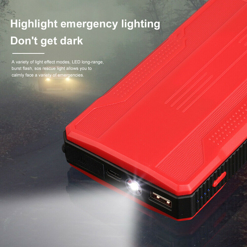 20000mAh Car Jump Starter Power Bank 12V Car Battery Booster with LED Flashlight