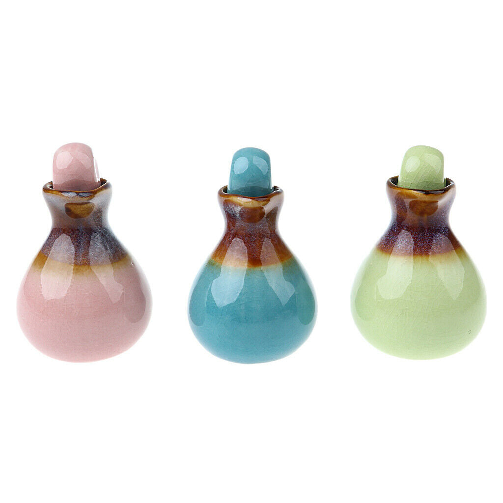 3pieces ceramic dropper bottle with funnel