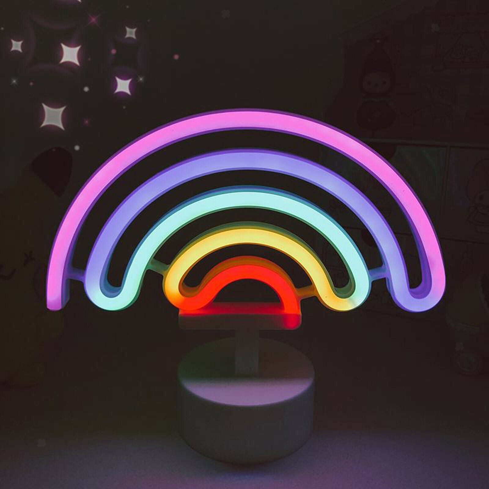 Neon Light Rainbow Home LED Kids Wedding Party Sign Romantic Atmosphere