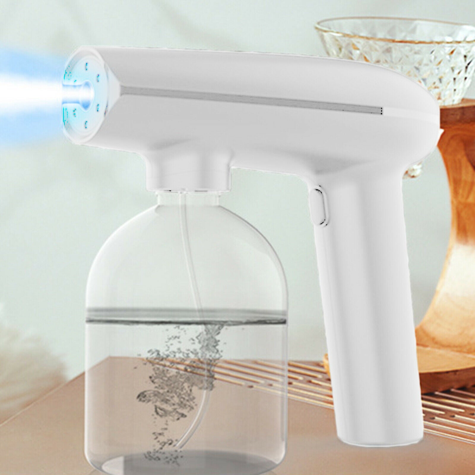 Nano Atomizer Sprayer Electric Blue Light for Home School Bus Outdoor White