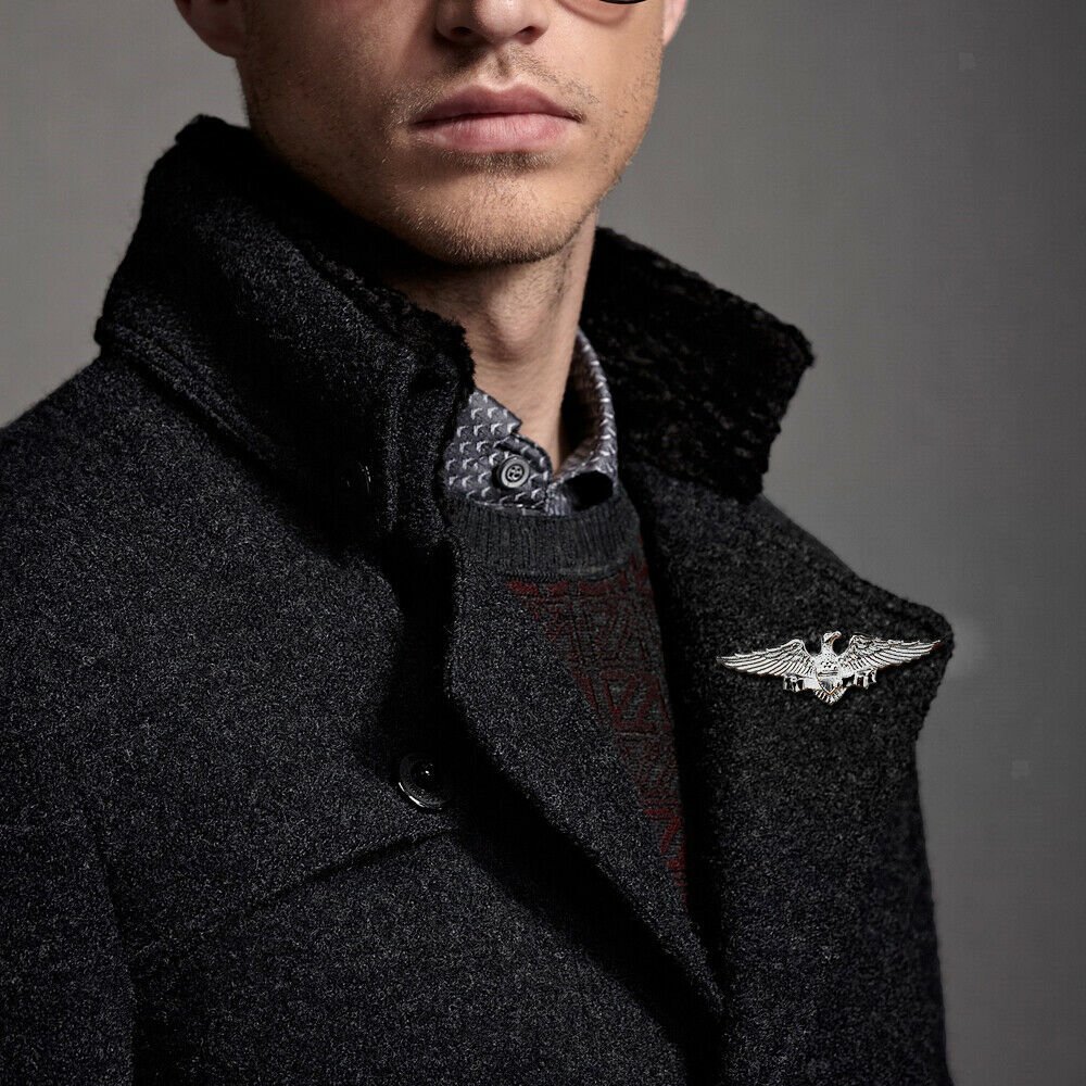 Angel Design Brooch Pin Men Collar Clip Neck Tips Collar Pin Gothic Punk