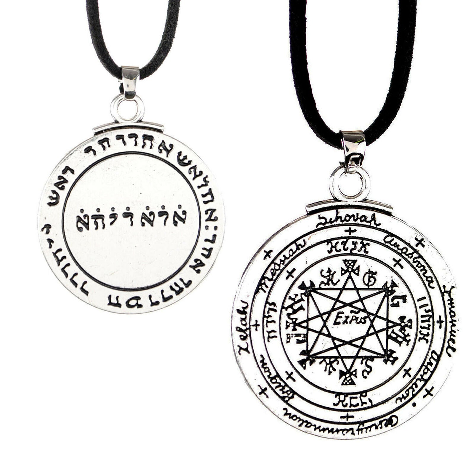 Amulet Pendant Necklace Talisman Good Luck Key of Solomon Pentacle Seal Pendant