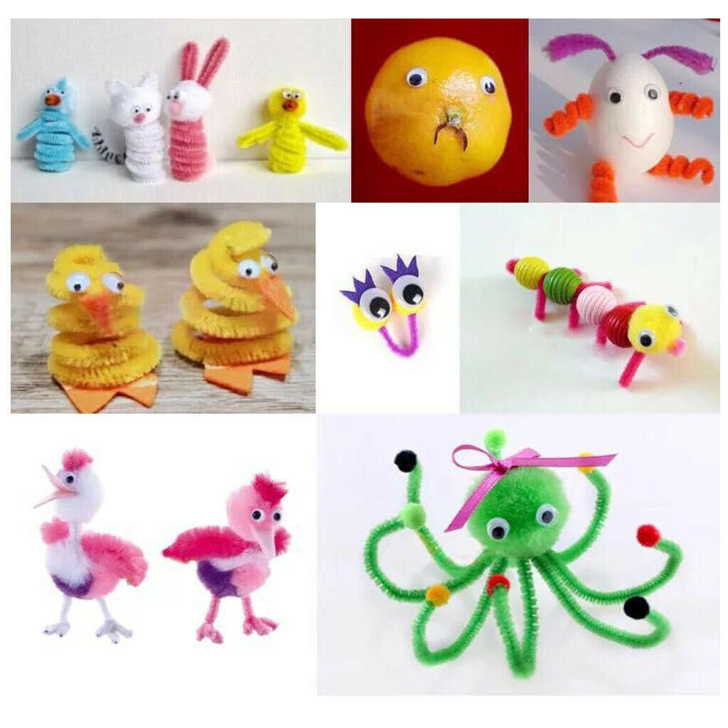 168x Colorful Plastic Wobbly Wiggle Eyes with Eyelashes for Craft Stickers