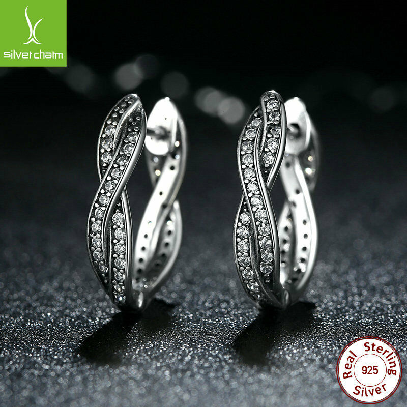 Earrings For Women 925 Sterling Twist Of Fate Round Earrings Fashion Jewelry