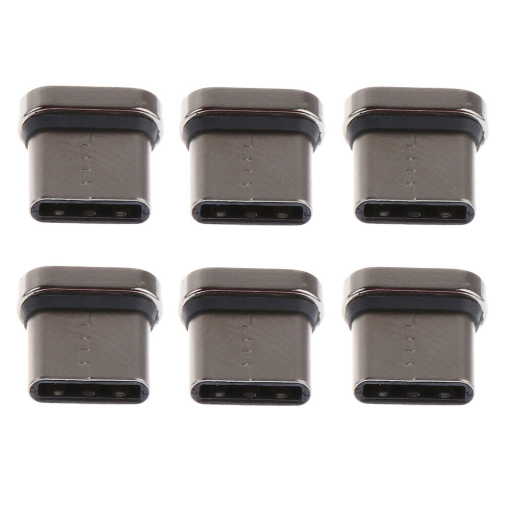 6 Pcs Micro USB Head Plug for Magnet Cable Data Sync and Charge