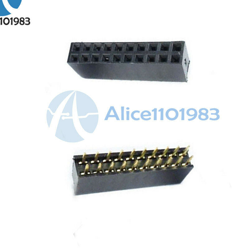 10PCS 2x10 20Pin 2.54mm Double Row Female Straight Header Pitch Socket Pin Strip