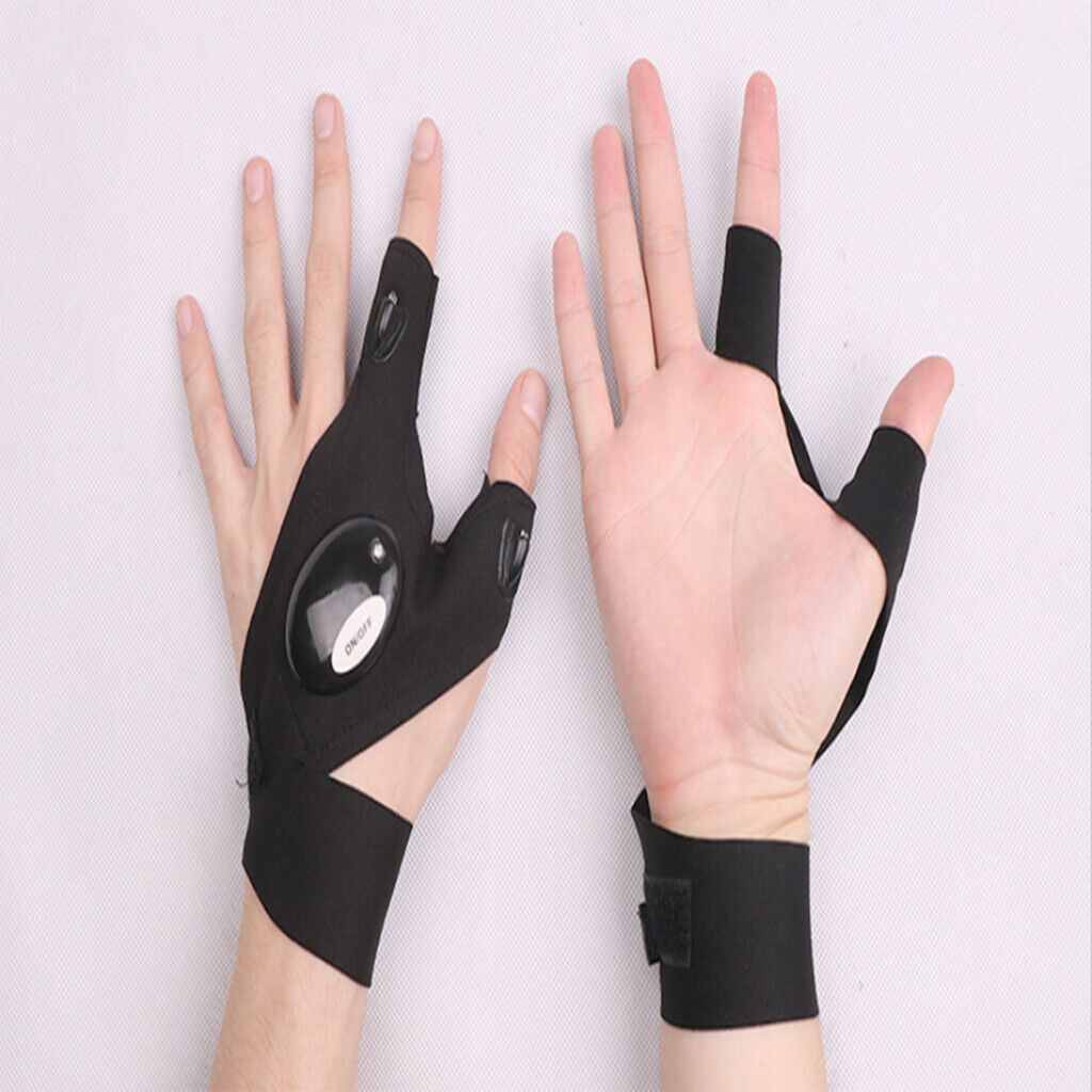 LED Flashlight Gloves Outdoor,Work Gloves with Light for Fishing, Camping and