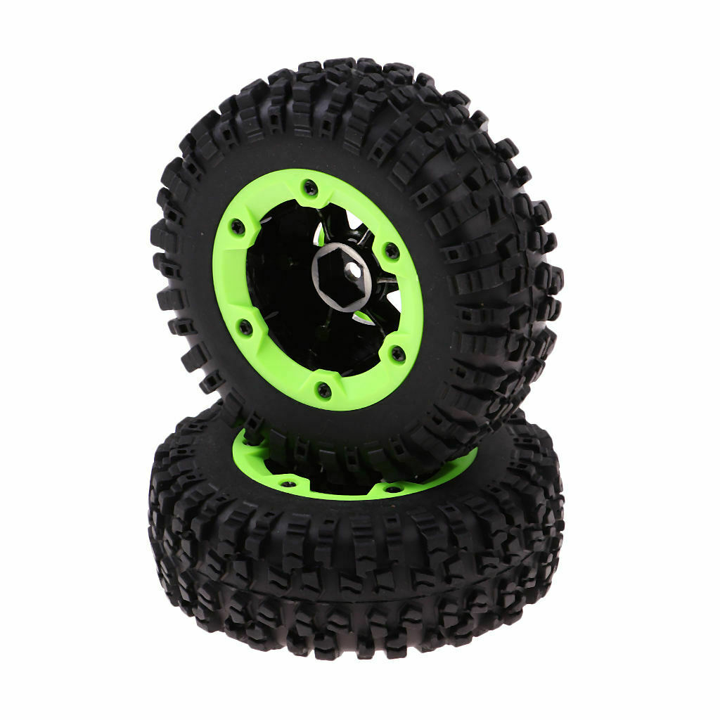 4pcs Black Rubber Tire Tyres with Wheel Rims for WLtoys 12428 1/12 RC Buggy