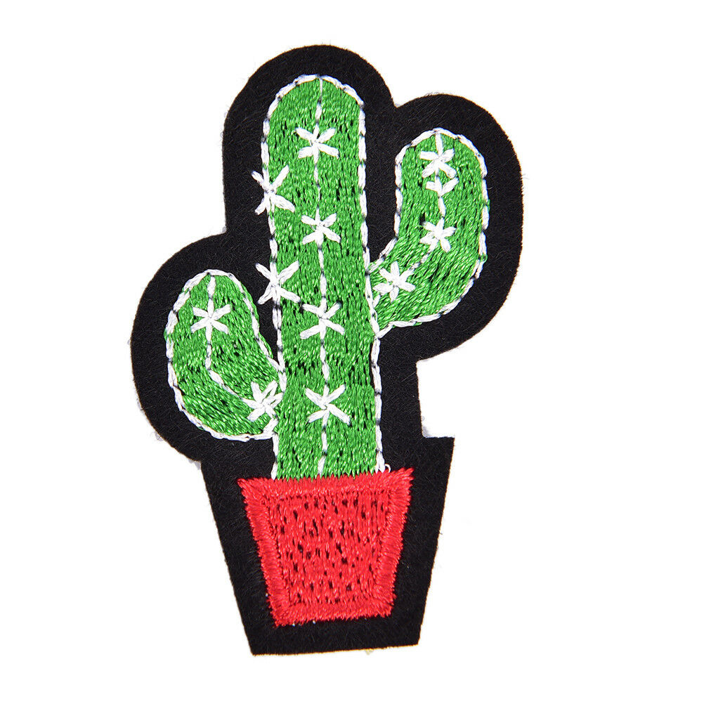 Lot 5Pcs Cactus Patch for Cloth Iron on Embroidered Sew Applique Fabric Bad J SJ