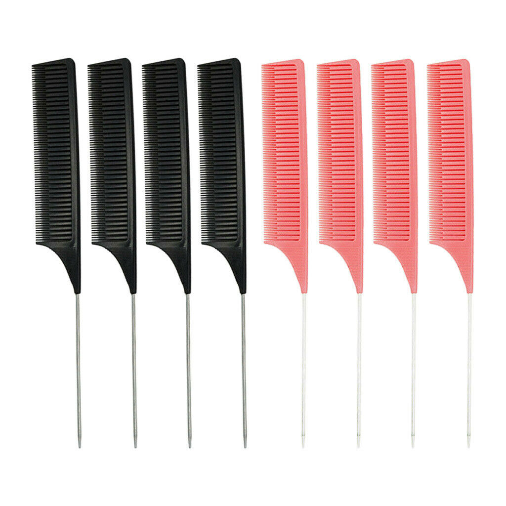 8pcs ABS Plastic Weave Highlighting Foiling Hair Combs Salon Styling Tool