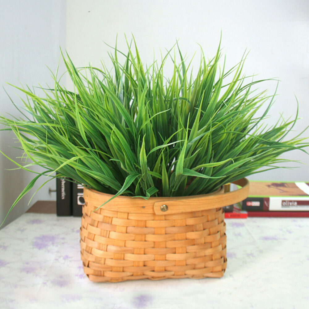 Artificia Plastic Green Grass Plant Flowers Office Home Garden Decoration Decor