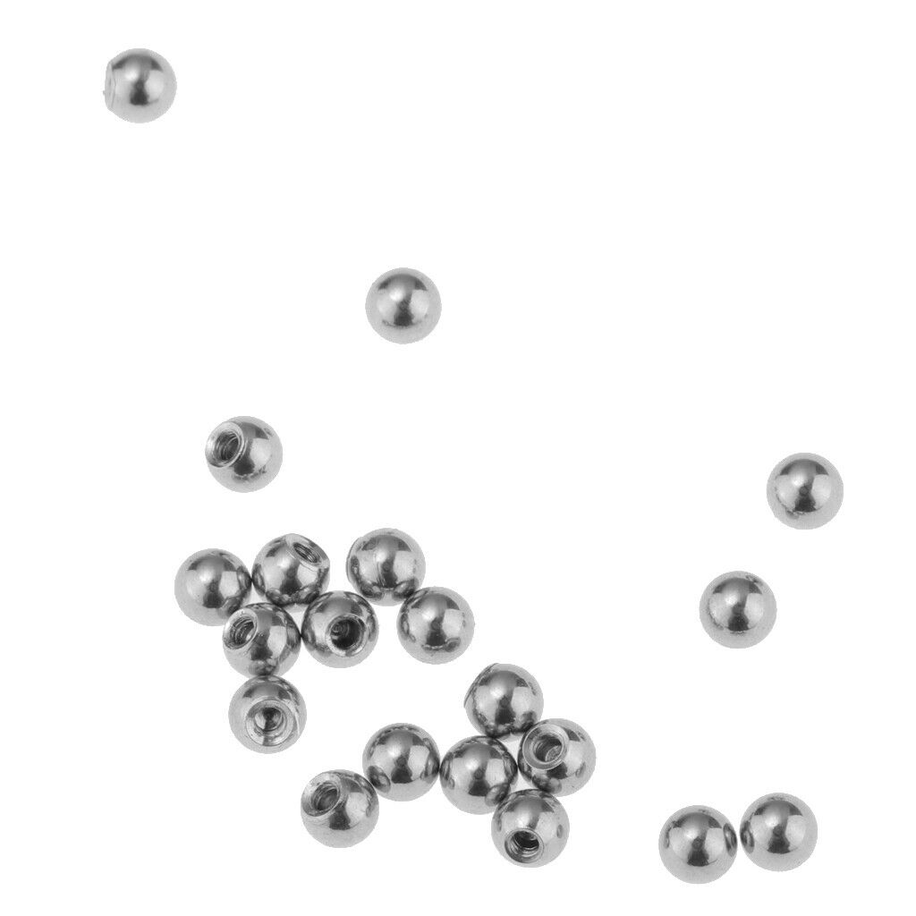 20x New Replacement Spare BALLS Body Piercing Balls Piercing Steel Color