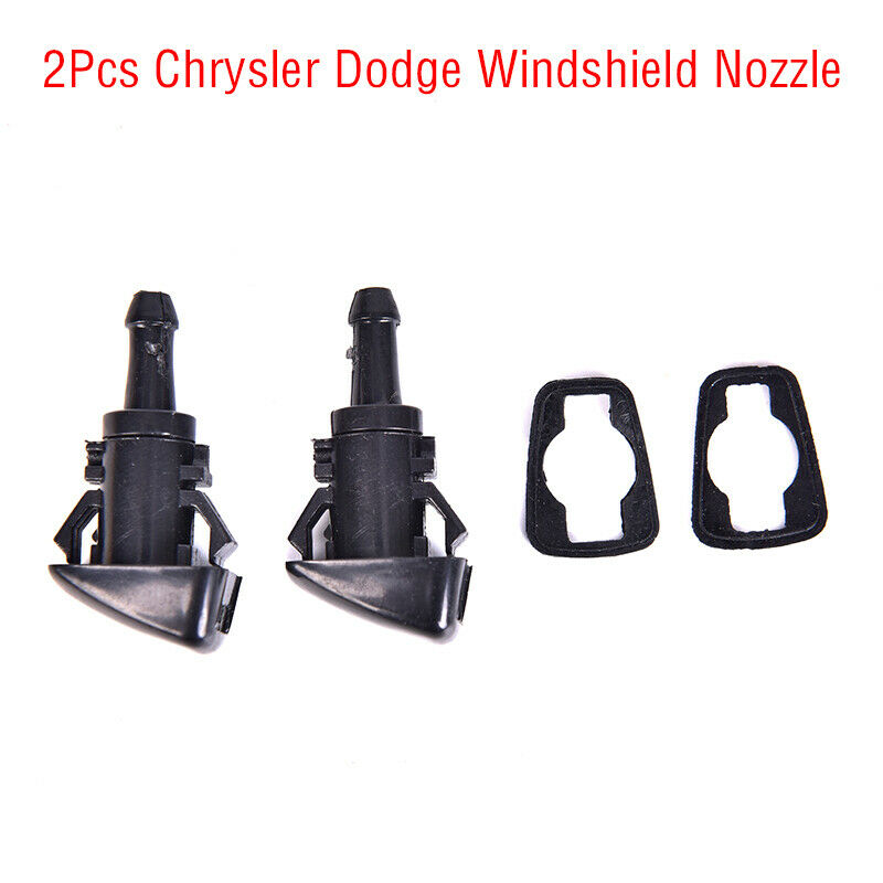 2Pcs Windshield Washer Water Nozzle Spray For Chrysler Dodge Ram 5116079AA Y1