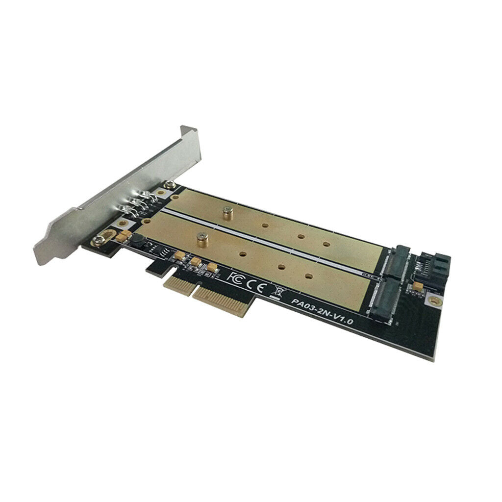PCI-E  2.0 to NGFF SSD 2 Ports M.2 B Key SSD + SATA III 3.0 And M.2 NVME Key