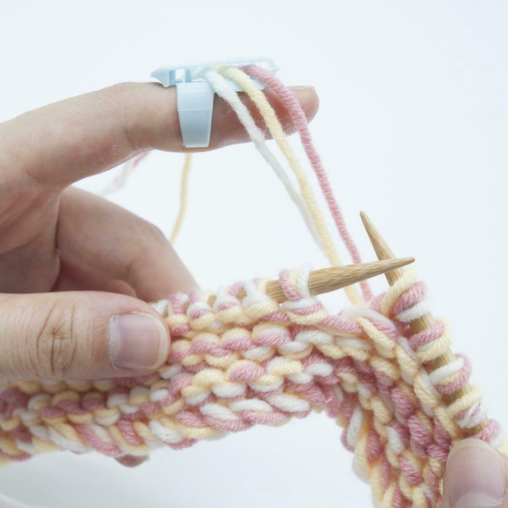 4 Pcs Finger Thimble Yarn Stranding Guide, Finger Holder Knitting Thimble, Yarn
